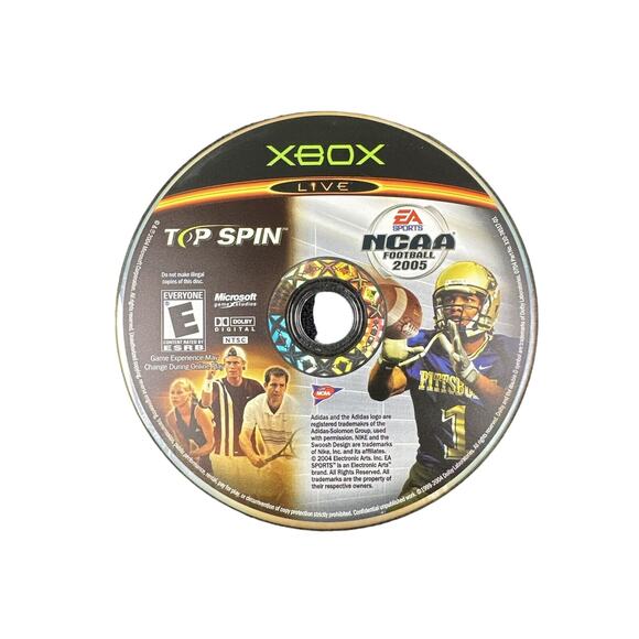 NCAA Football 2005 / Top Spin Combo (Microsoft Xbox, 2004) Complete, Tested - Picture 4 of 6